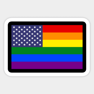 lgbt american flag Sticker